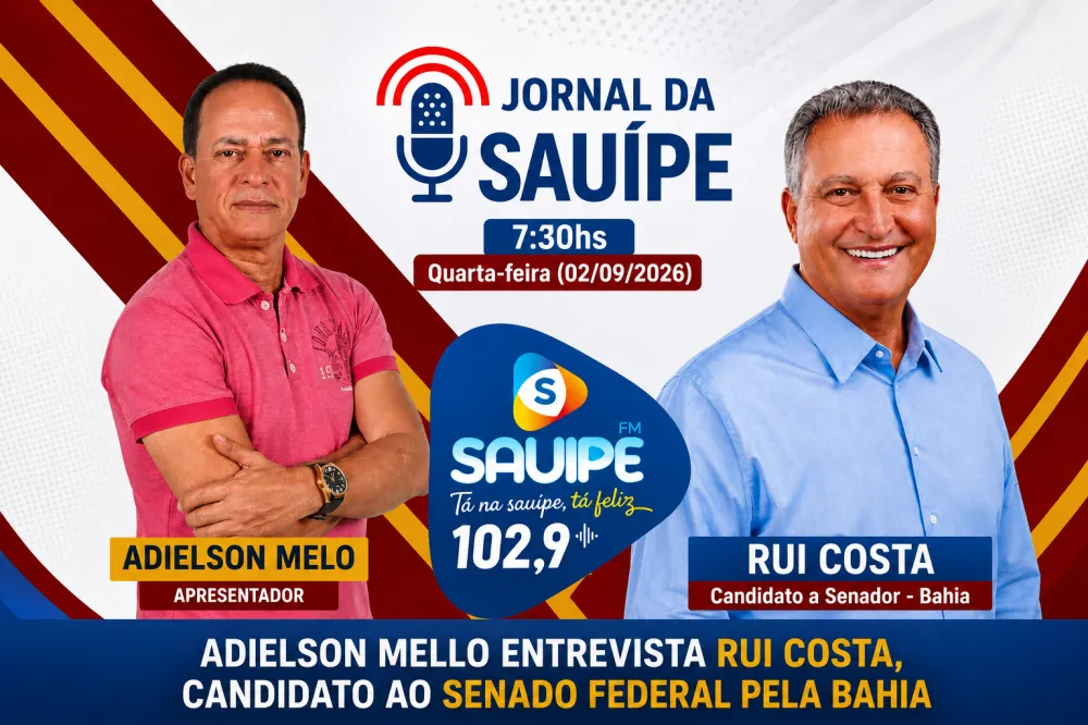 Rui Costa apresenta propostas para o Senado em entrevista ao Jornal da Sauípe